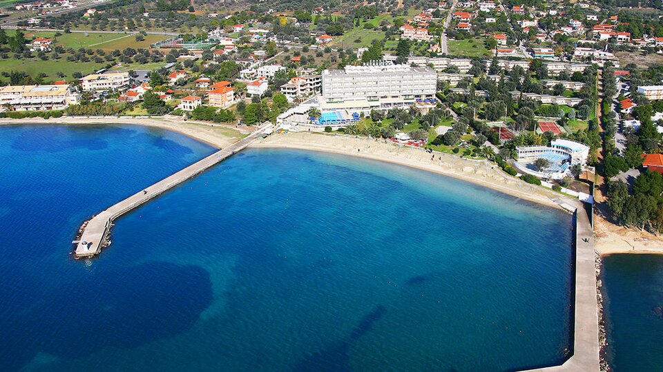Palmariva Beach Hotel - pogled na plazu iz vazduha.jpg