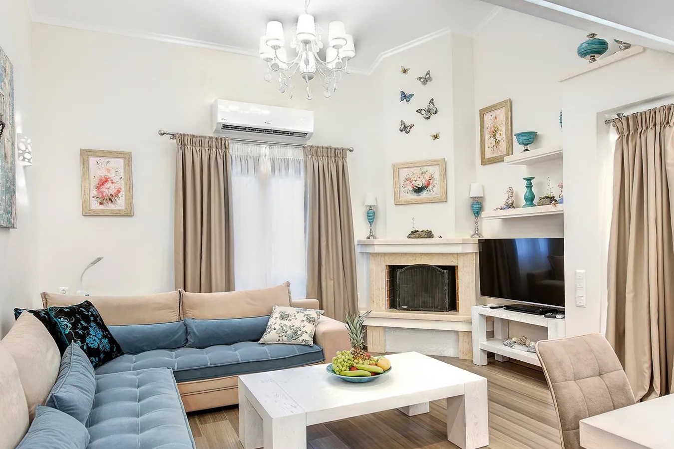 Sani Luxury Villas-Anemone vila dnevna soba.jpg